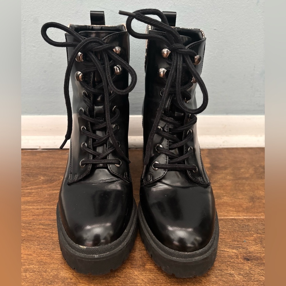 Aerosoles Black Lace-Up Boots